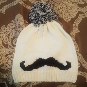Mustache beanie